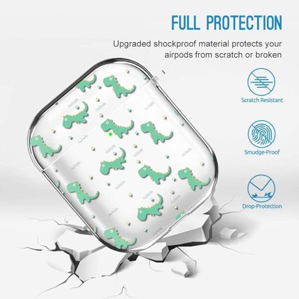 Cartoon Dinosaur AirPod Case – Lightweight & Secure Case for AirPods - Image 2